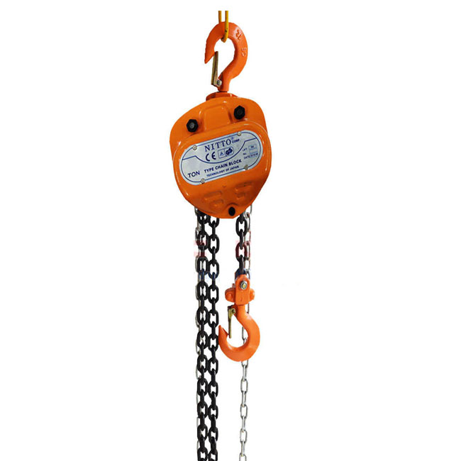 0.5 tấn Pa lăng xích kéo tay 10 mét Nitto 05VP10