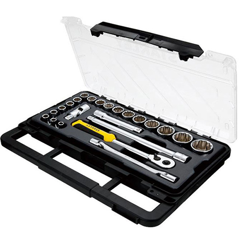 1/2" Bộ tuýp 23 chi tiết hộp nhựa Stanley STMT75095-8C