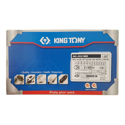 Alternative view of 1/4″ bộ tuýp 19 chi tiết hệ mét Kingtony 2021MR