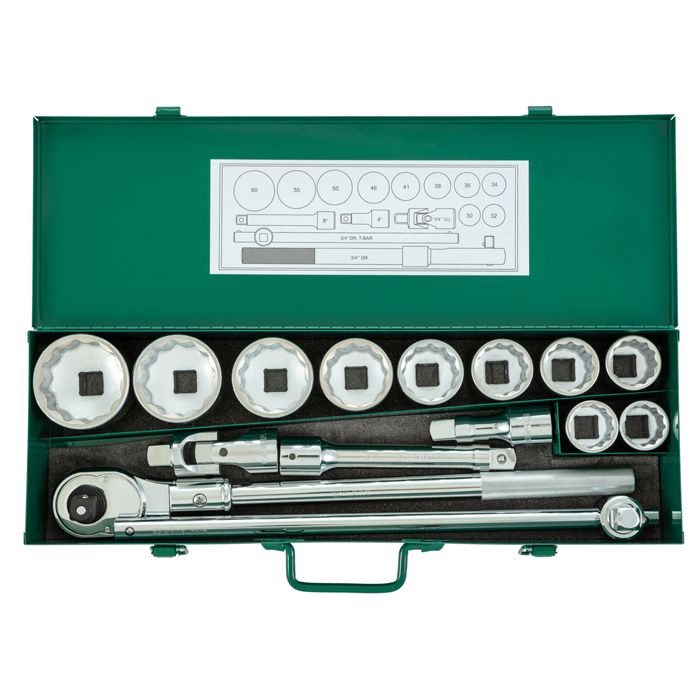 Bộ đầu tuýp 3/4" 15 chi tiết Sata 09015