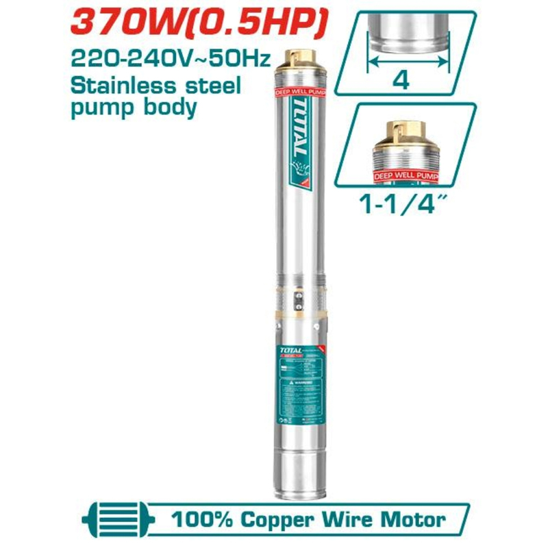 370W Máy bơm giếng sâu 48m Total TWP53701