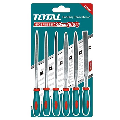3x140mm Bộ giũa sắt 6 chi tiết Total THT91462