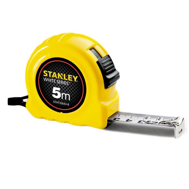 5m Thước cuốn thép 2 mặt màu trắng Stanley STHT33492-8