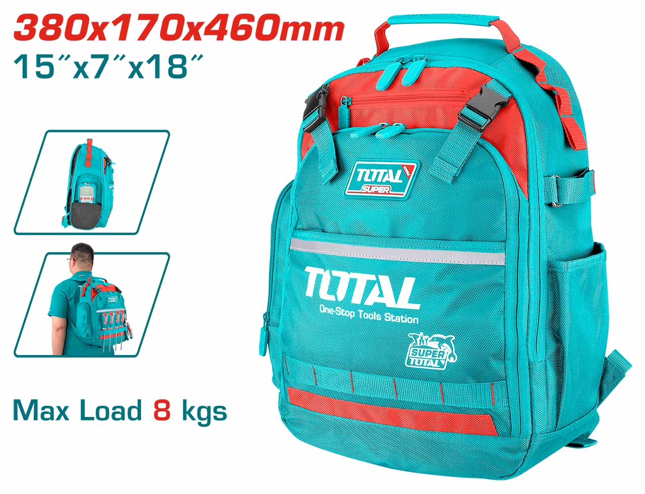 Balo đựng công cụ 38x17x46cm Total THBP02025