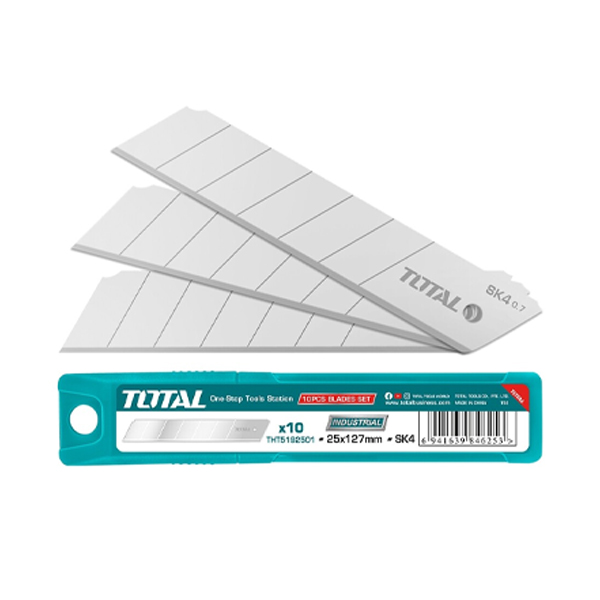 Bộ 10 lưỡi dao 25x127mm Total THT5192501