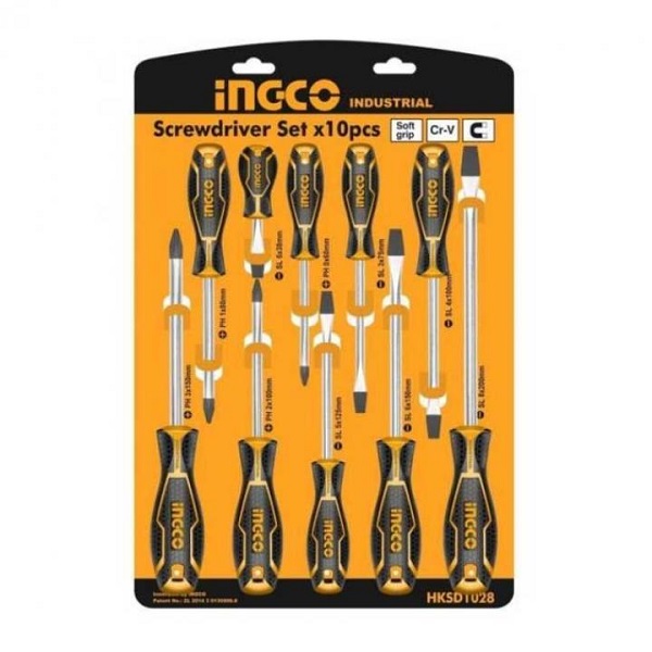 Bộ 10 tua vít Ingco HKSD1028