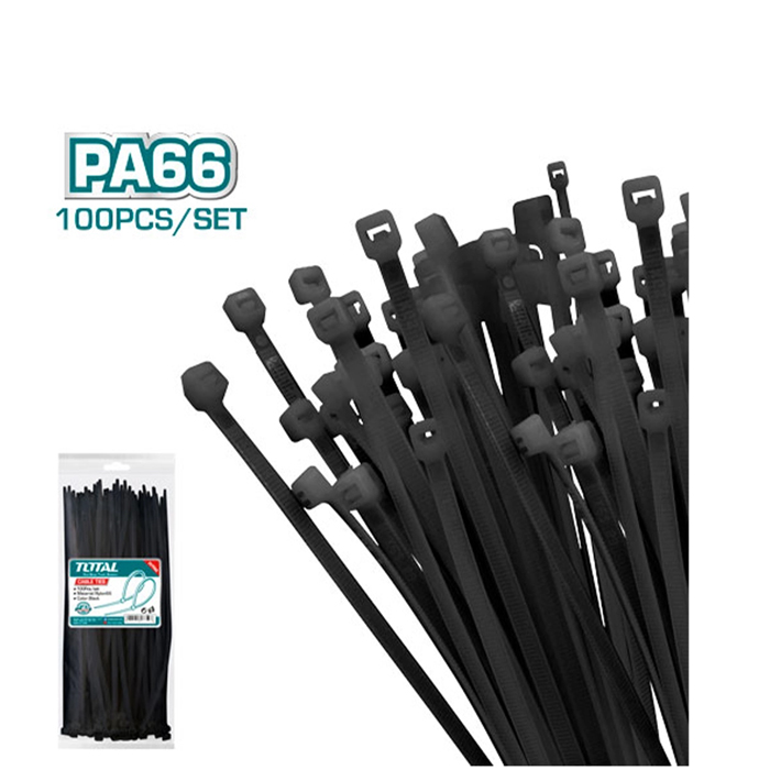 Bộ 100 dây rút nhựa đen Total THTCTB20036 200x3.6mm