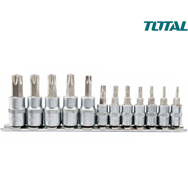 Bộ 12 đầu tuýp lục giác bông sao Total THT1438121