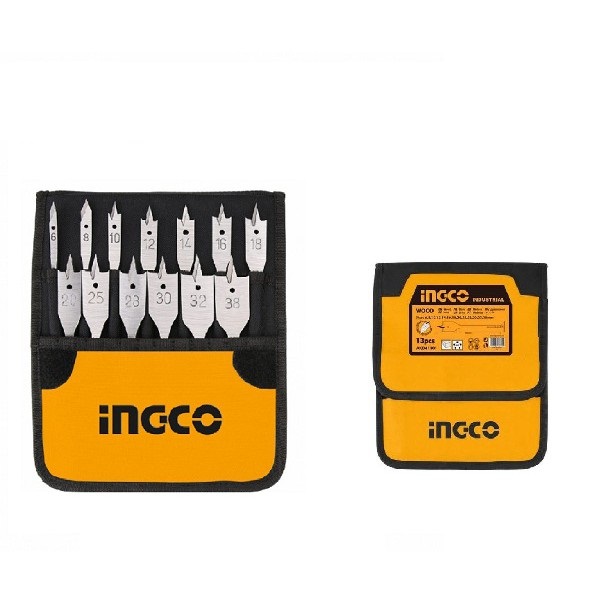 Bộ 13 mũi khoan gỗ đầu dẹp hiệu Ingco AKD41301