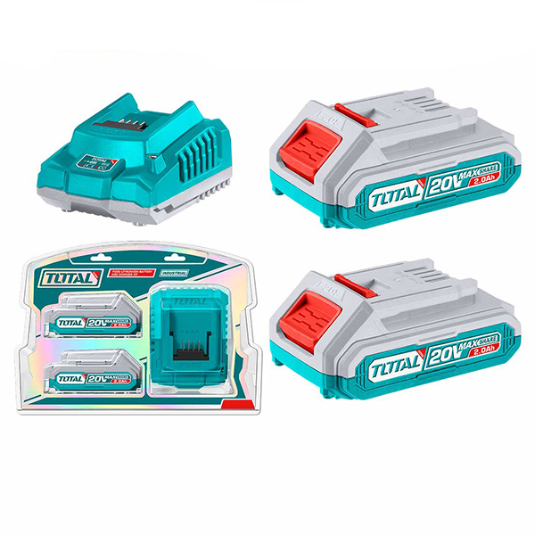 Bộ 2 Pin 2.0Ah Và Sạc 20V Total TFBCPK1222