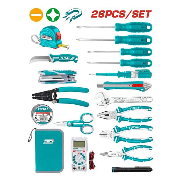 Bộ 26 công cụ dùng cho thợ điện Total TKETS0261