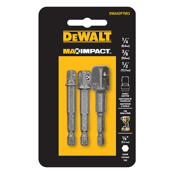 Bộ 3 đầu chuyển từ vặn vít qua bu lông Dewalt DWAADPTMI3