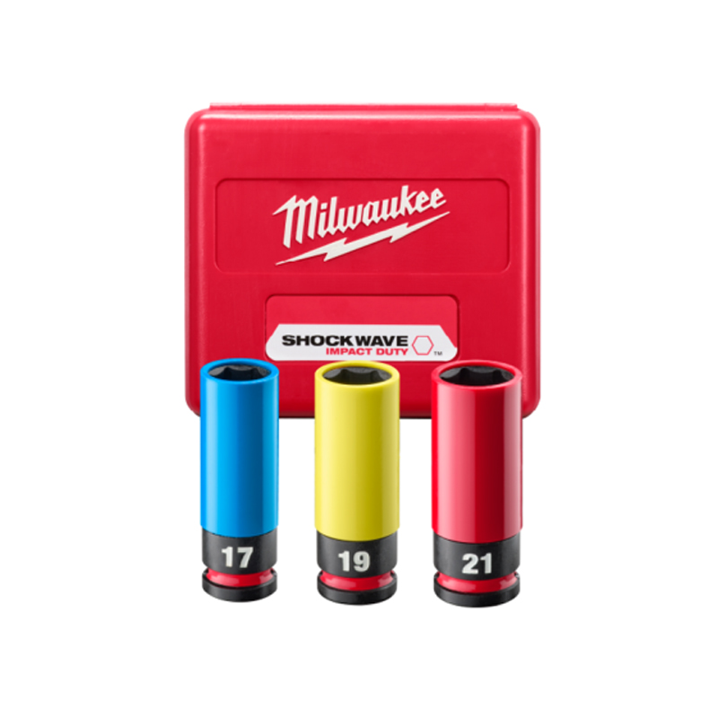 Bộ 3 đầu tuýp bu lông 1/2" 17,19,21mm Milwaukee 49-66-7834