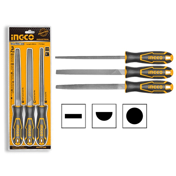 Bộ 3 giũa sắt Ingco HKTFS1308