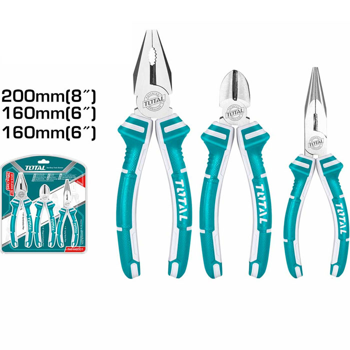 Bộ 3 kềm cắt, kềm răng và kềm mỏ dài THT1K0301