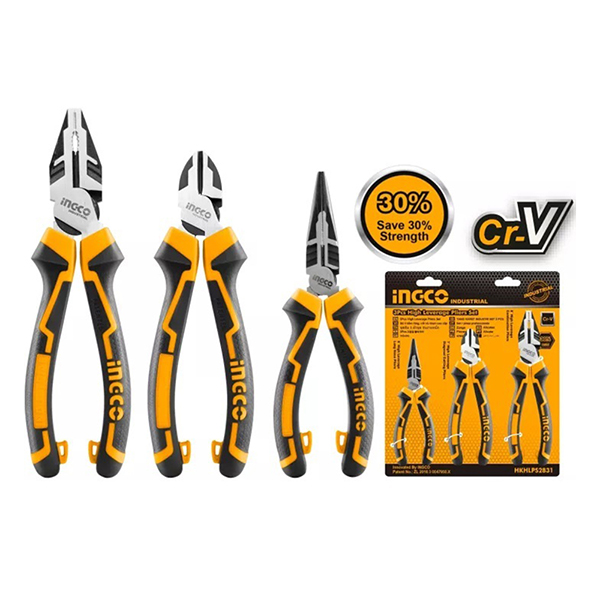 Bộ 3 kềm răng,cắt và nhọn cao cấp Ingco HKHLPS2831