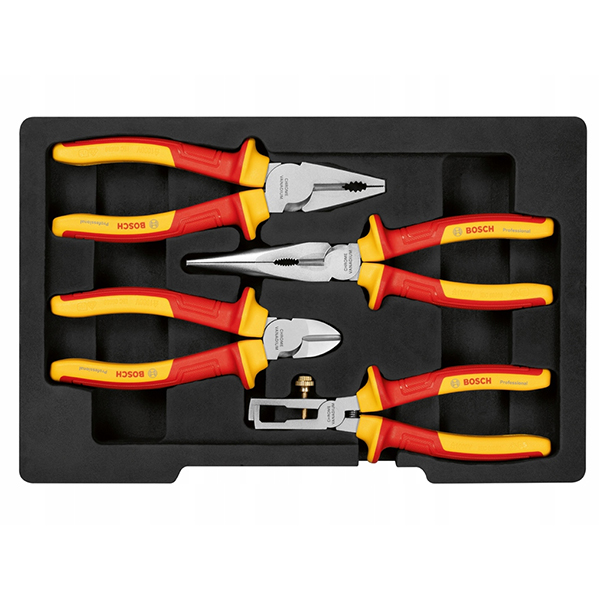 Bộ 4 kìm cách điện VDE 1000V Bosch 1600A02NG1