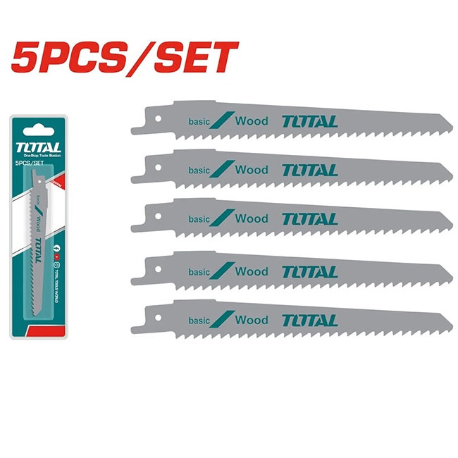 Bộ 5 lưỡi cưa kiếm 150mm cắt gỗ có đinh Total TRSB611D