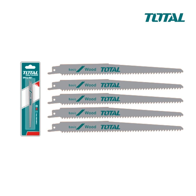 Bộ 5 lưỡi cưa kiếm 225mm cắt gỗ có đinh Total TRSB1111DF