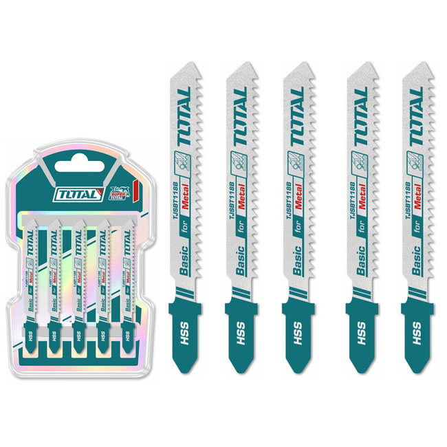 Bộ 5 lưỡi cưa lọng kim loại 12 răng Total TJSBT118B