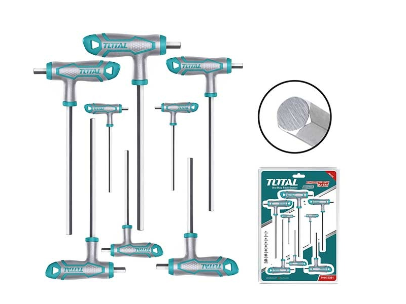 Bộ 8 chìa lục giác tay cầm chữ T Total THHW8081