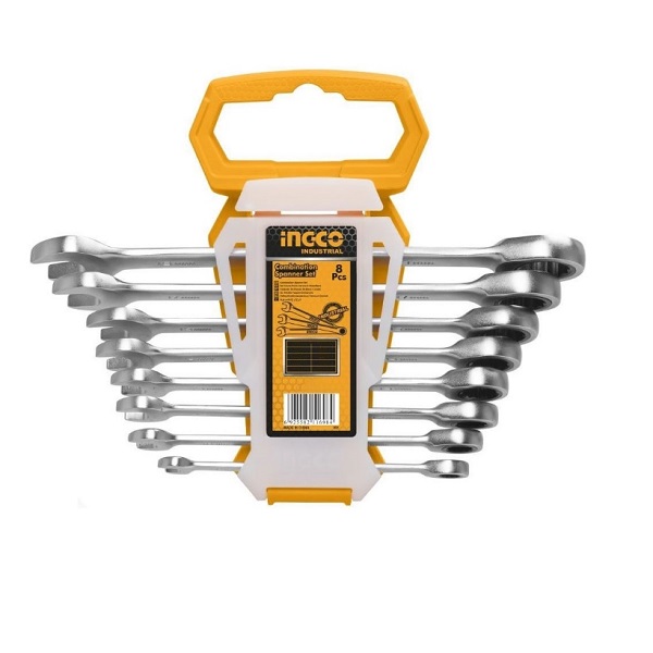 Bộ 8 cờ lê miệng vòng hai chiều (8- 19mm) Ingco HKSPAR1082