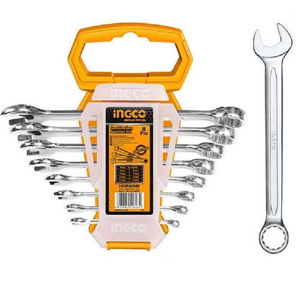 Bộ 8 cờ lê vòng miệng (6-19mm) Ingco HKSPA1088