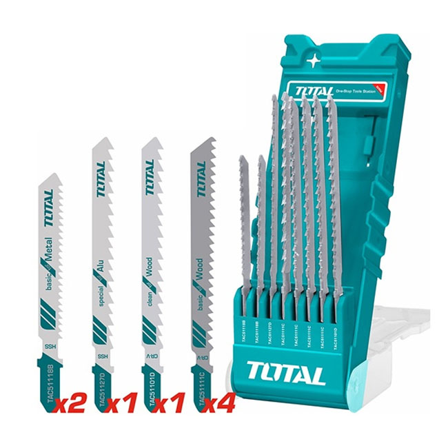 Bộ 8 lưỡi cưa lọng nhôm, gỗ và kim loại Total TACSD7386