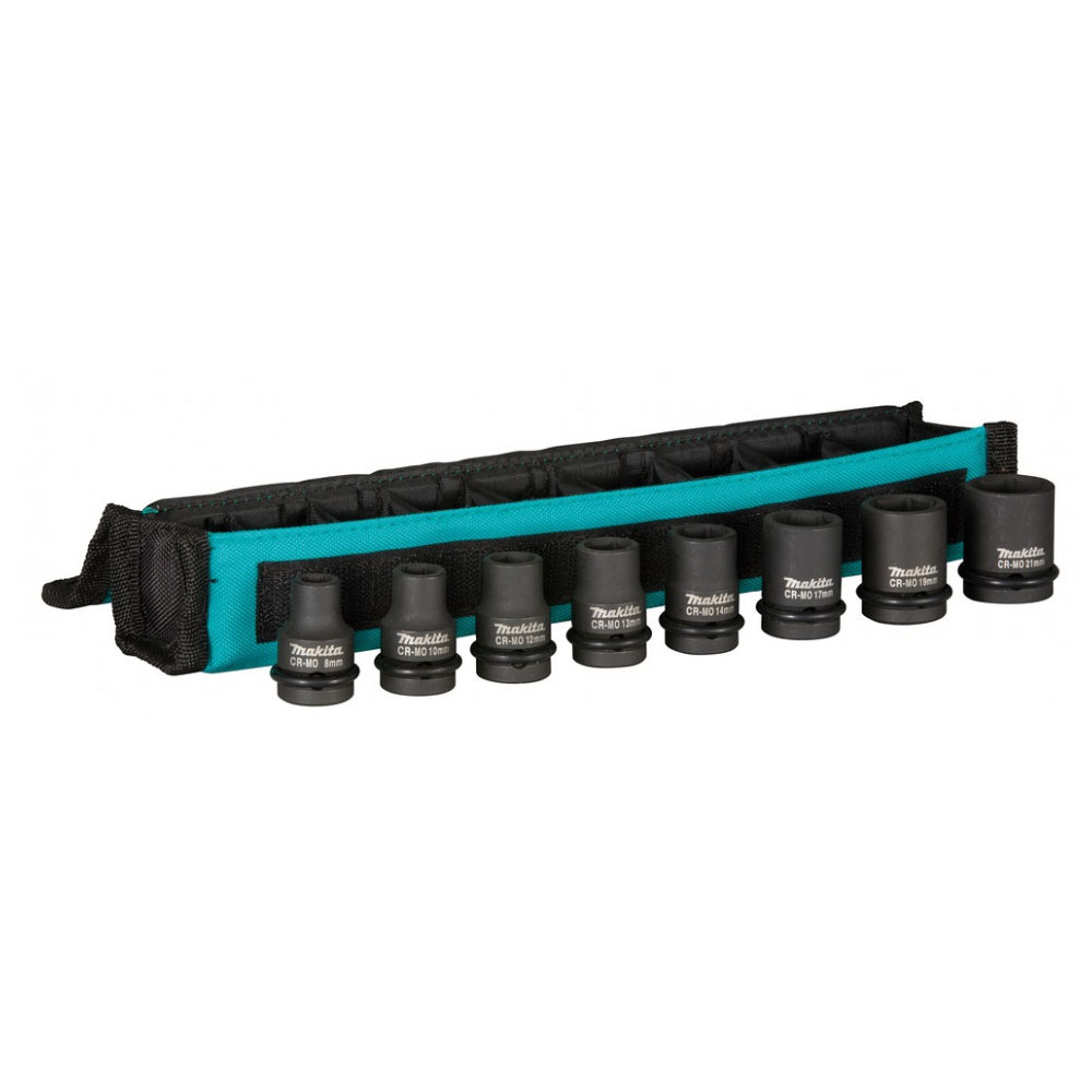 Bộ 8 món tuýp mở bu lông 1/2" Impact Black Makita E-16601 (8-21mm)