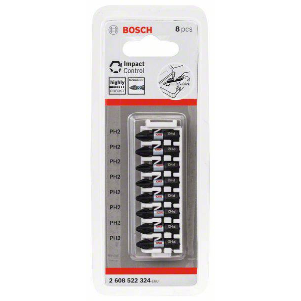 Bộ 8 mũi vít PH 2 ngắn 25mm Bosch 2608522324 - Ảnh 3