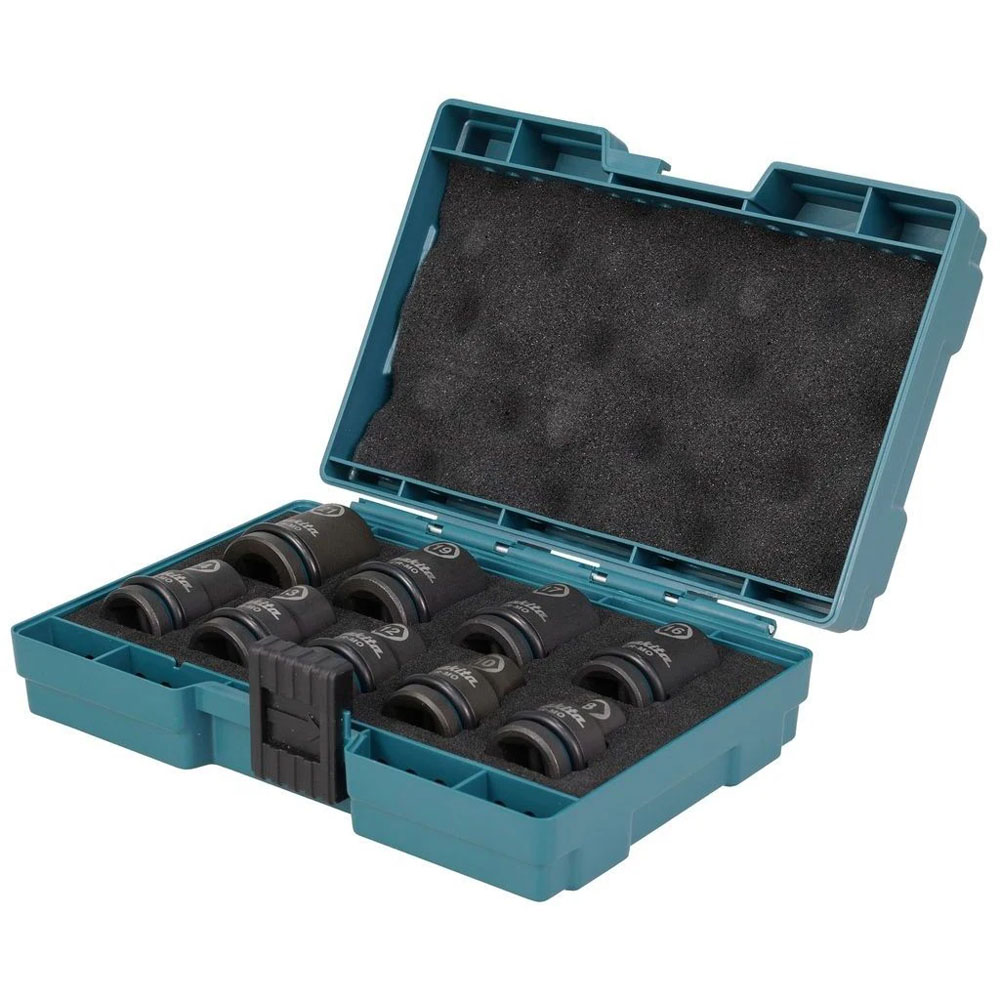 Bộ 9 đầu tuýp mở bu lông 1/2" Impact Black Makita E-16570