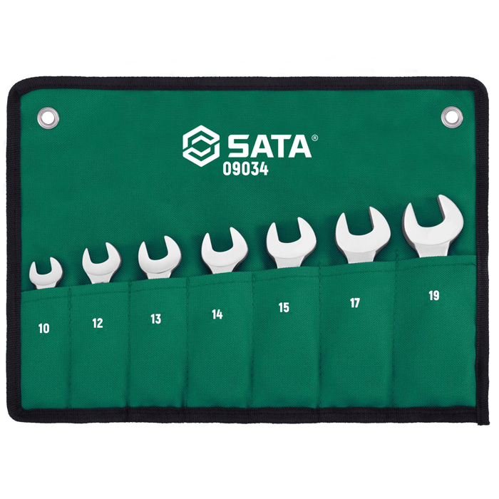 Bộ cờ lê vòng miệng tự động 7 chi tiết Sata 09034 10-19mm