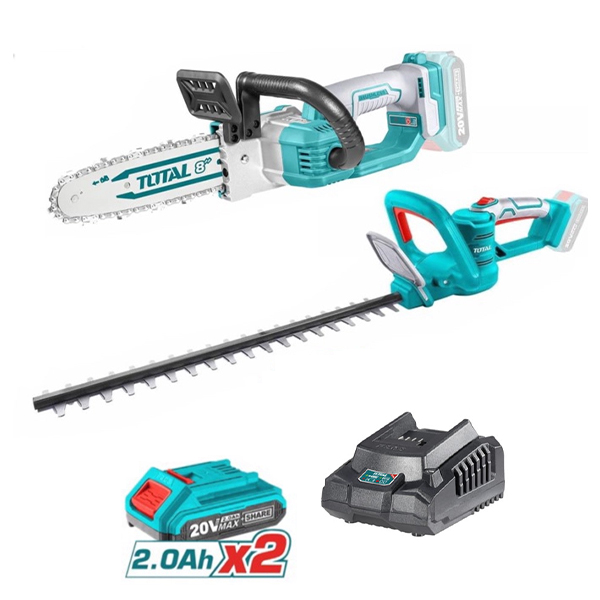 Bộ combo máy cưa xích TGSLI20851 & máy cắt hàng rào THTLI20018 Total TOSLI23044