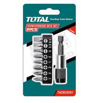 Bộ đầu tua vít 9 chi tiết Total TACSD3091