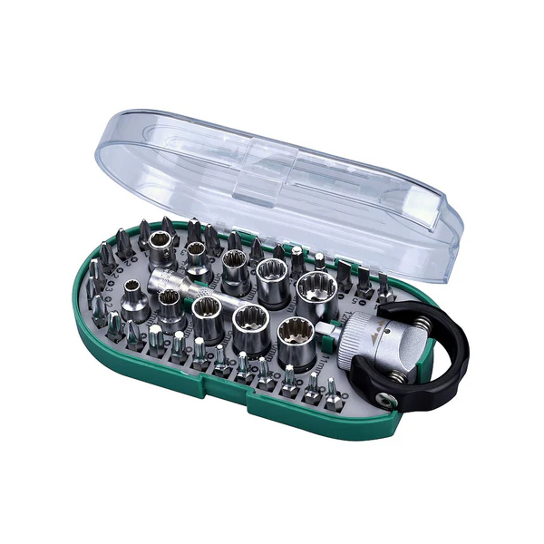 Bộ đầu tuýp và mũi vít 38 chi tiết SATA 05489