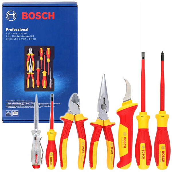 Bộ dụng cụ cách điện 1000V 7 món Bosch 1600A02NG3