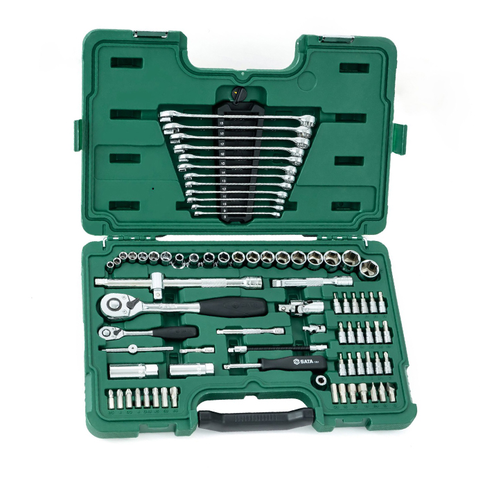 Alternative view of Bộ dụng cụ sửa chữa cơ khí ô tô 80 chi tiết Sata 09518