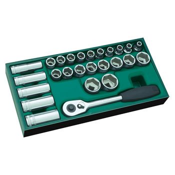 Bộ khay đầu tuýp 26 chi tiết 1/2" Sata 09915