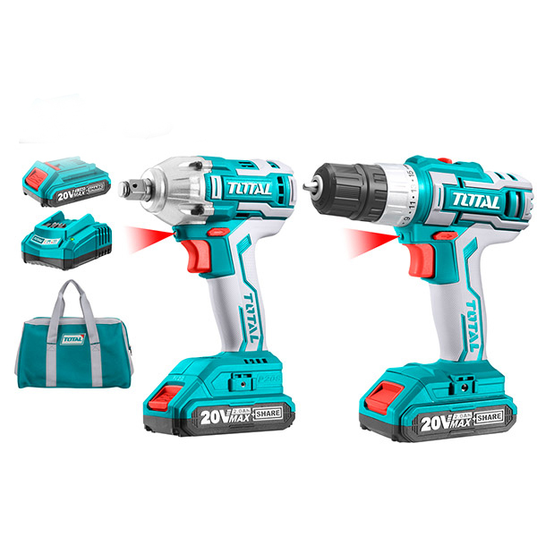 Bộ máy khoan và bu lông 20V Total TCKLI2007