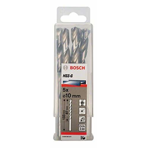 Bộ mũi khoan sắt HSS-G Bosch 2608595077 (Bộ 5 mũi)