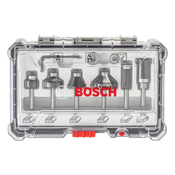 Bộ mũi phay gỗ 6 chi tiết Bosch 2607017470