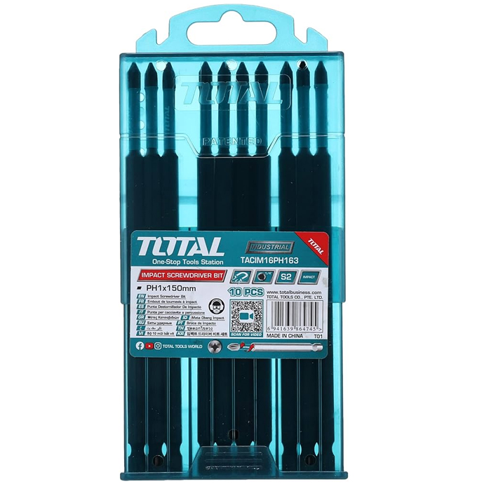 Bộ mũi vít bake 10 chi tiết Total TACIM16PH163 PH1x150mm