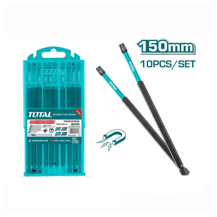 Bộ mũi vít sao 10 chi tiết Total TACIM16T2563 T25x150mm