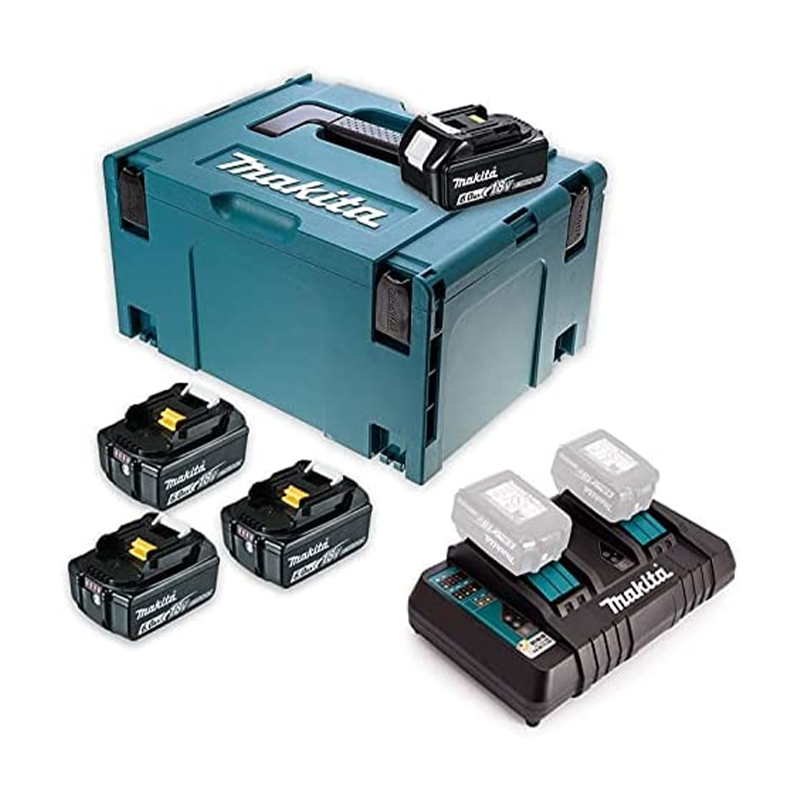 Bộ sạc và 4 pin Makpac Makita 198091-4 (18V 6.0Ah)