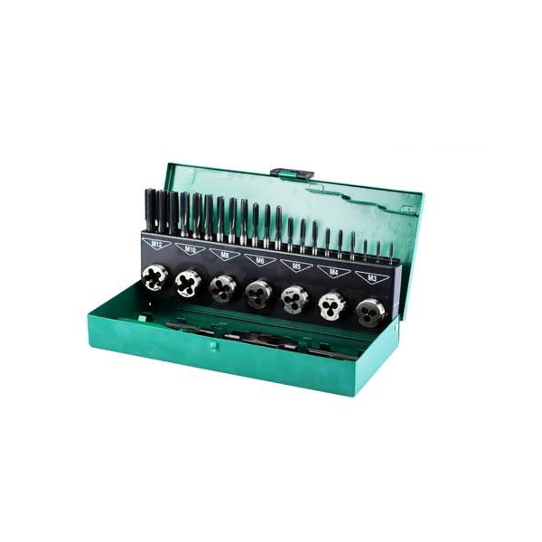 Bộ tarô bằng HSS 32 chi tiết M3-M12 Sata 50452