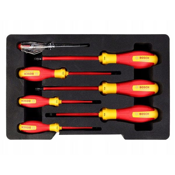 Bộ tua vít cách điện VDE 7 món đầu bông TX Bosch 1600A02NF8
