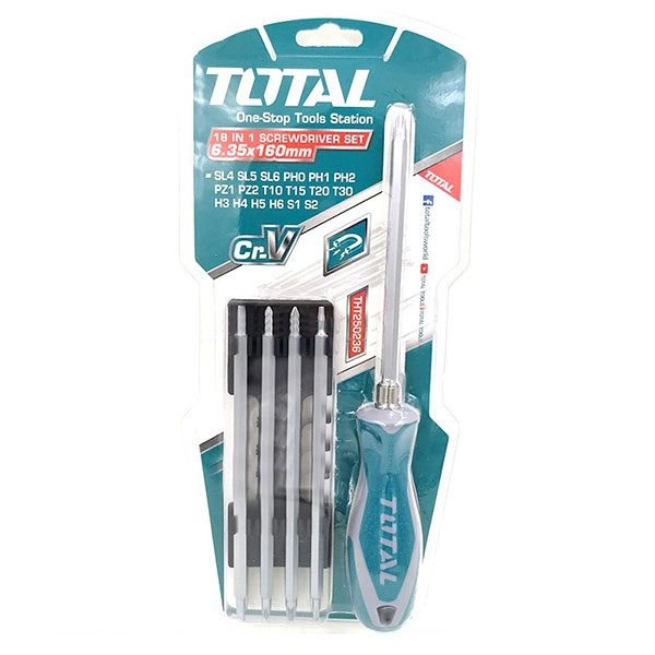 Bộ tuốc nơ vít đa năng 18 chi tiết Total THT250236