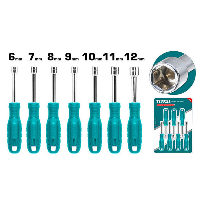 Bộ tuốc nơ vít đầu tán 7 chi tiết Total TNSS0701 6-12mm