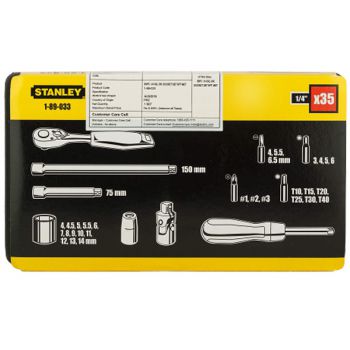 Bộ tuýp 1/4" 35 chi tiết Stanley 89-033-1 - Ảnh 6