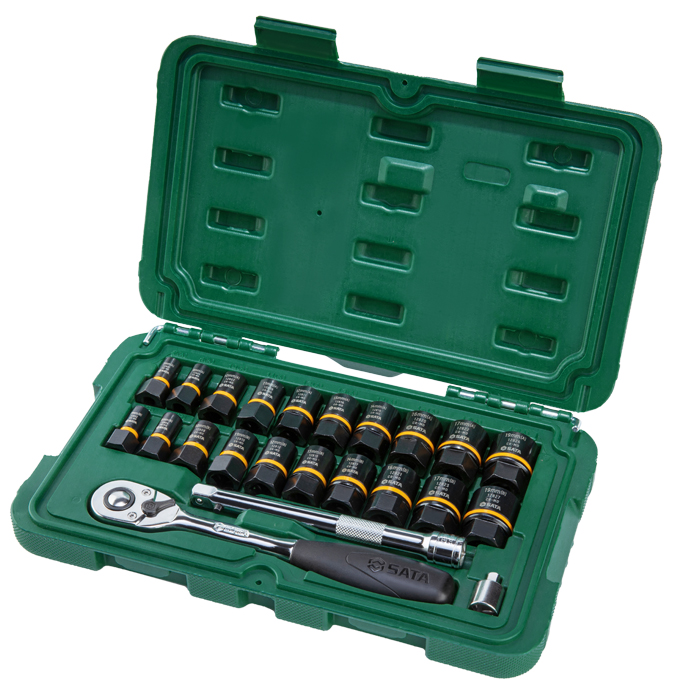 Bộ tuýp 23 chi tiết 1/4 và 3/8 inch SATA 09138